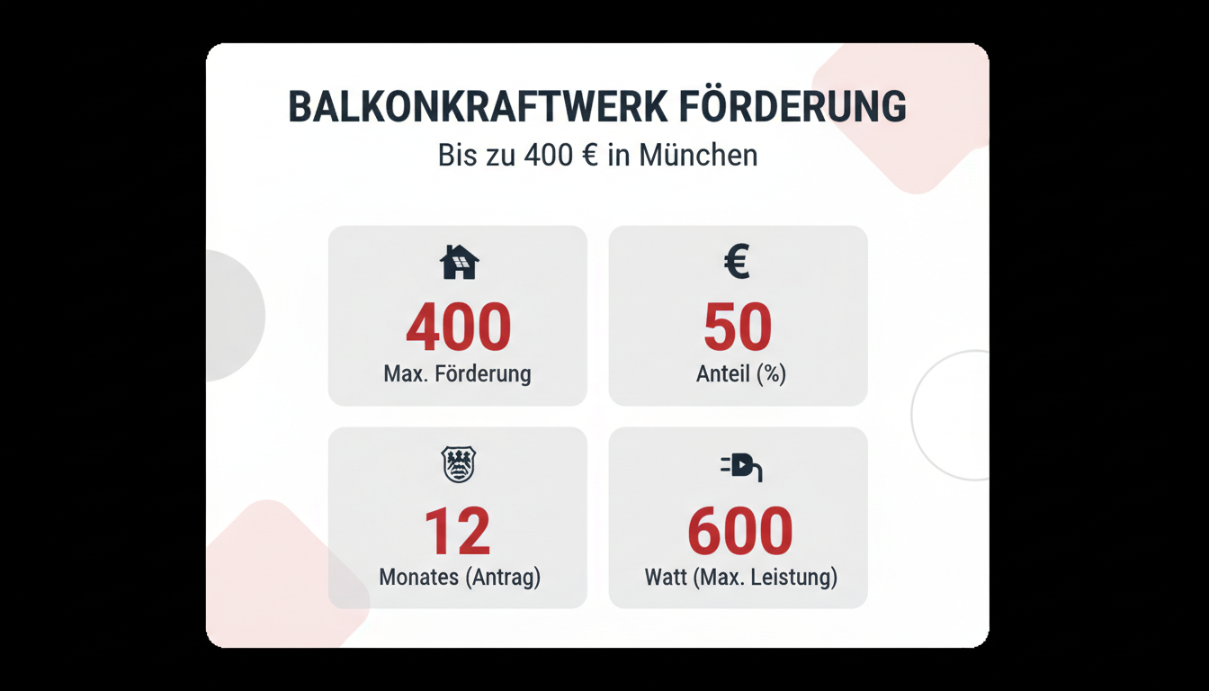 Balkonkraftwerk Förderung: Bis zu 400 € in München