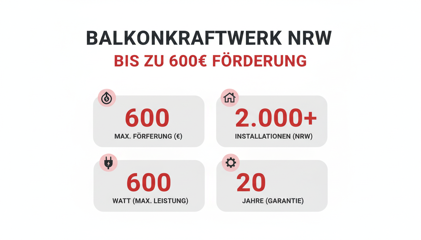 Balkonkraftwerk NRW: Bis zu 600€ Förderung