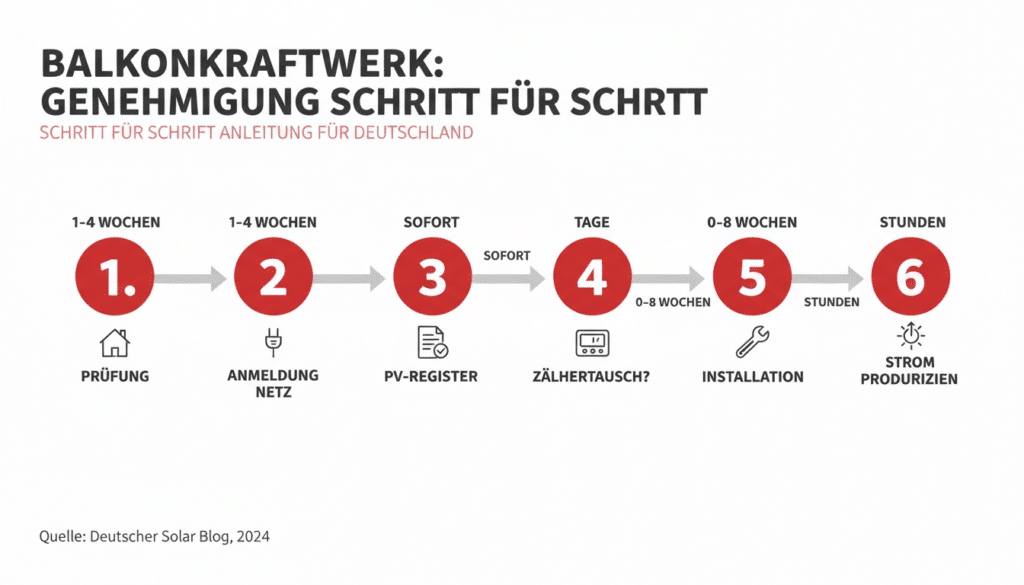 Genehmigung eines Balkonkraftwerks: Schritt für Schritt