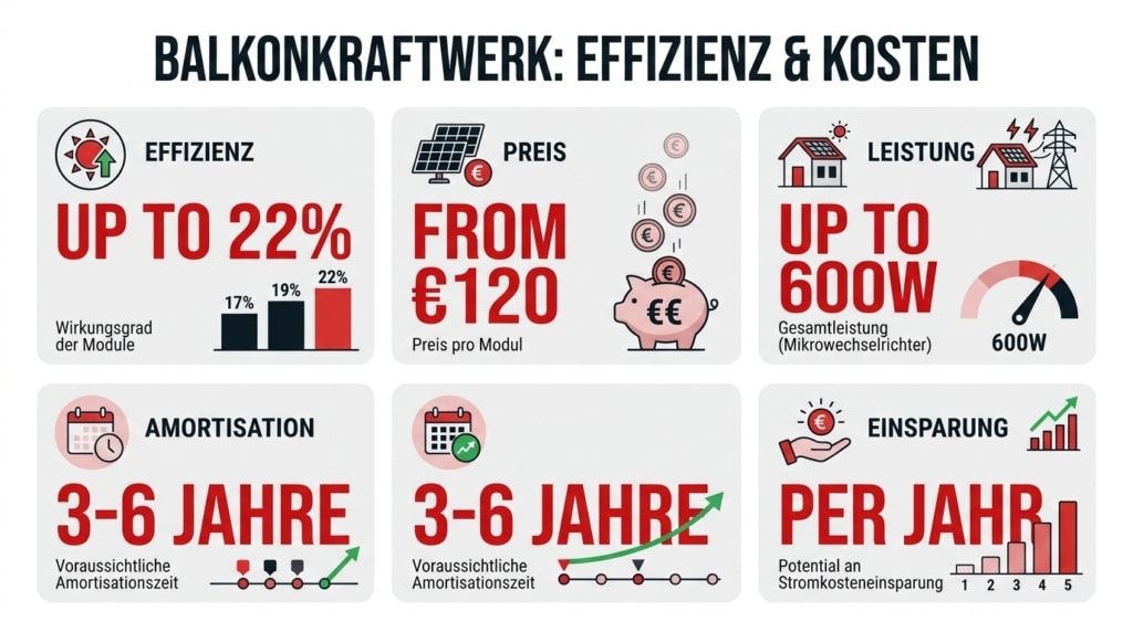 Balkonkraftwerk: Module ab 120€ und bis zu 22% Effizienz