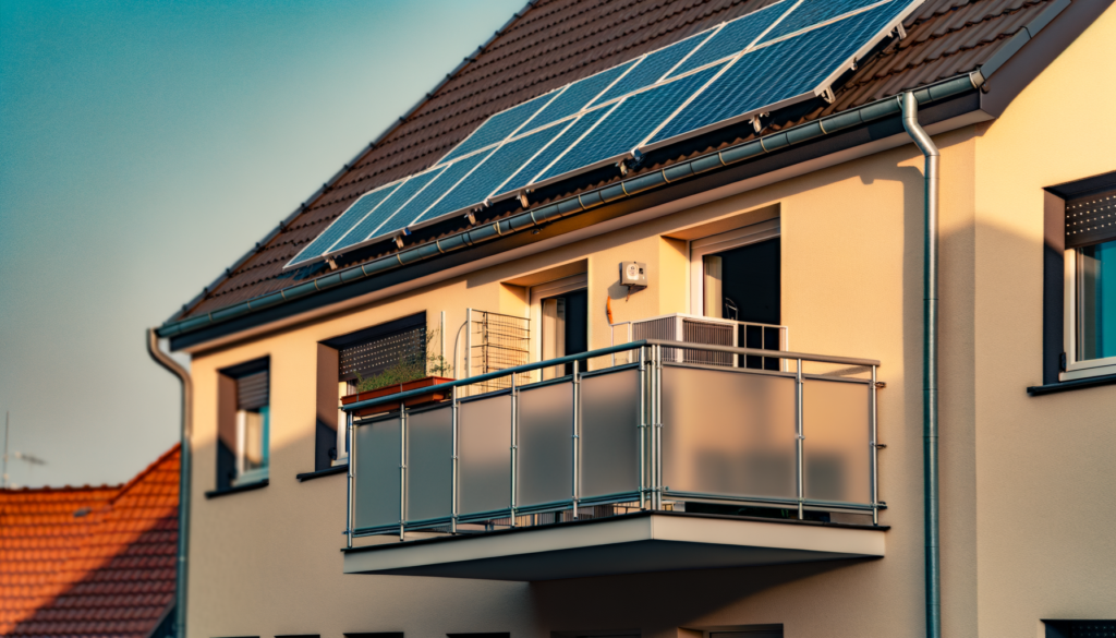 Balkonkraftwerk-Solarmodul im Einsatz am Balkon
