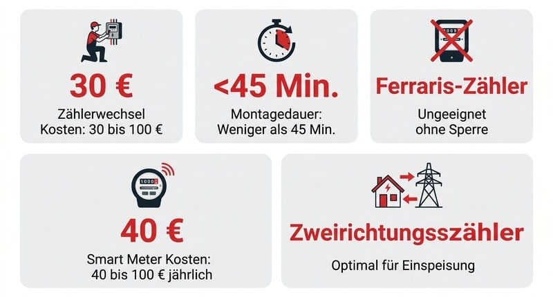 Zählerwechsel: 30-100€ Kosten