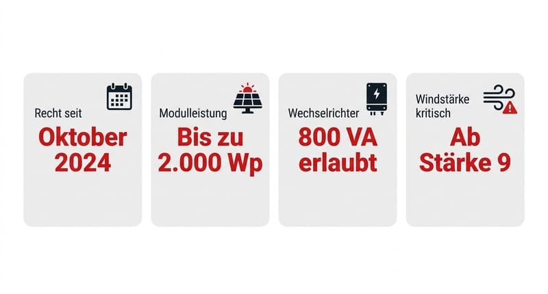 Balkonkraftwerk: Ab Windstärke 9 kritisch